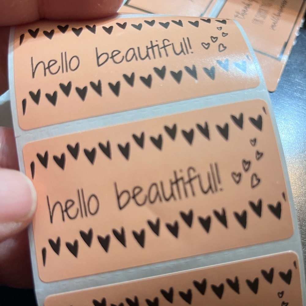 Hello beautiful. shipping stickers  25